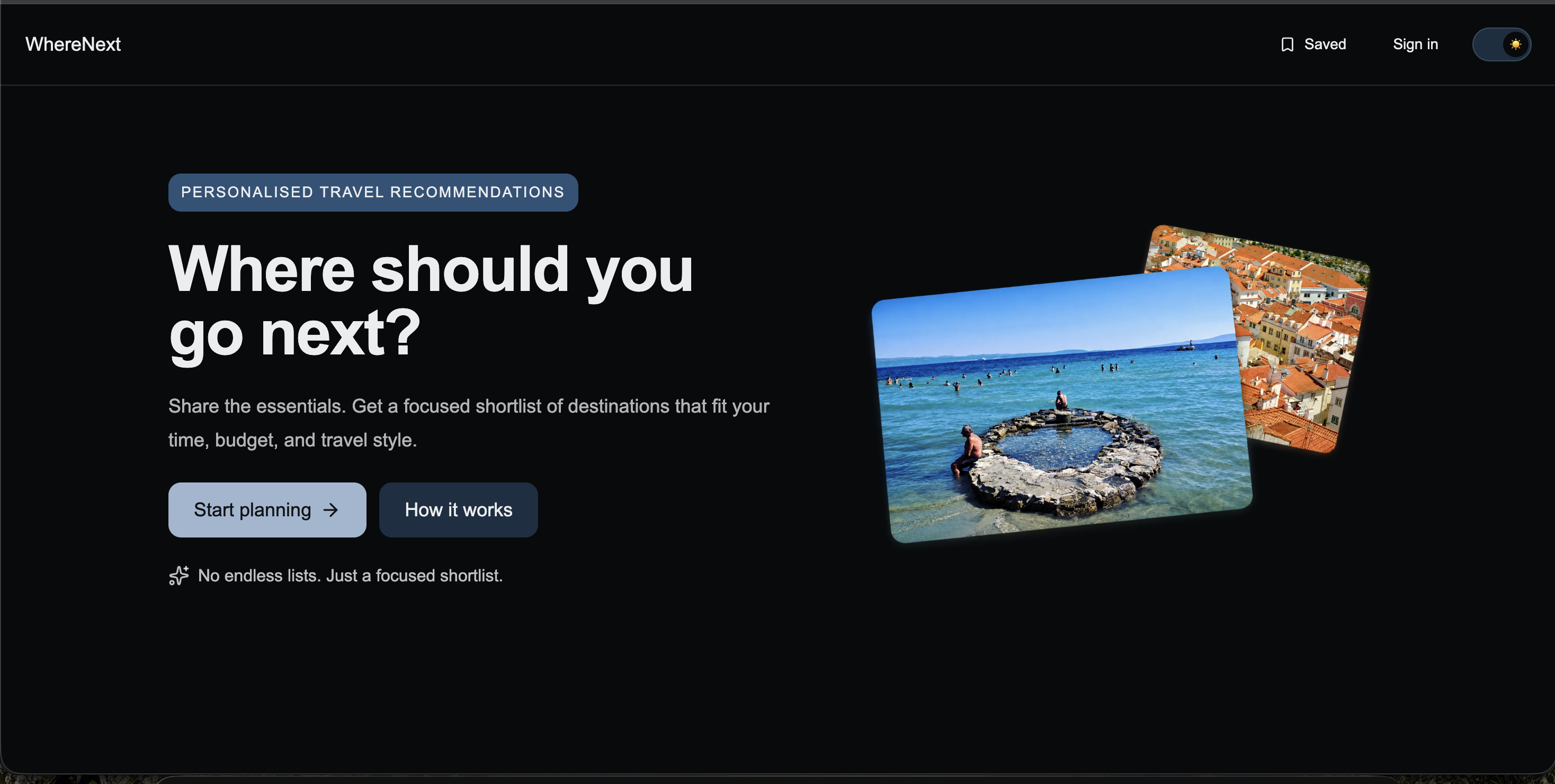 WhereNext screenshot